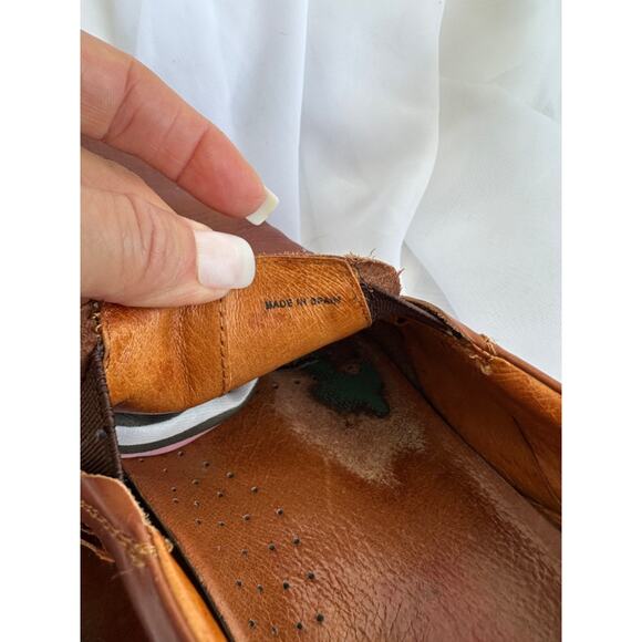 Pikolinos Brown Leather Driving shoes Slip On Loafers Men's 45 US 11-11.5 Spain - Picture 6 of 11